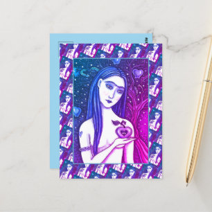 GOTH EVE, DUNKELSEITE VON EDEN, APPLE & SERPENT POSTKARTE