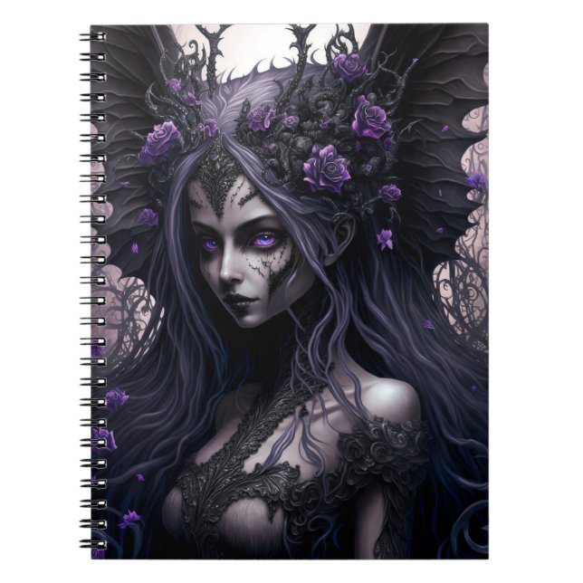 Goth Fairy Dark Fantasy Art Notebook Notizblock (Vorderseite)