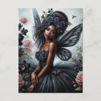 Goth Fairy With Dark Skin Postkarte
