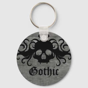Goth fanged Schädel Halloween Schlüsselanhänger