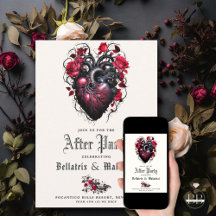 Goth Floral Heart Crimson Cherry nach Party