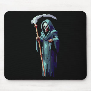 Goth-Gamer 8-Bit-Pixel-Art-Videospiel Sensenmann  Mousepad
