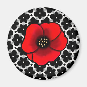 Goth-Garten-Mohn-Blumen Magnet