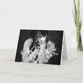 Goth Girl Christmas Card Feiertagskarte