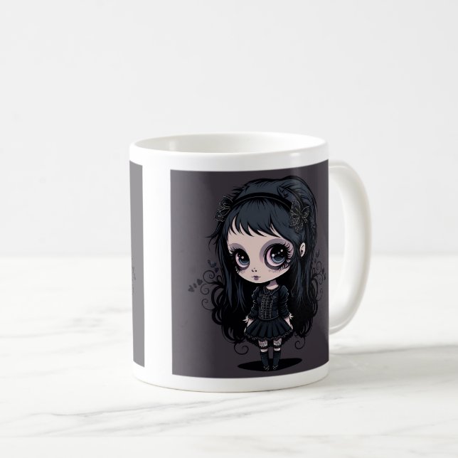 Goth Girl Classic Tasse, 11 oz Kaffeetasse (VorderseiteRechts)