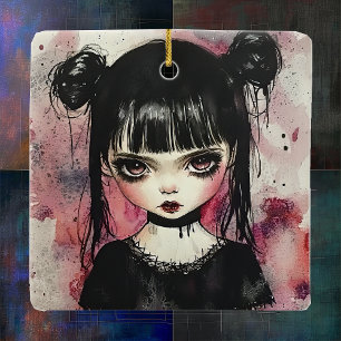 Goth Girl Keramikornament
