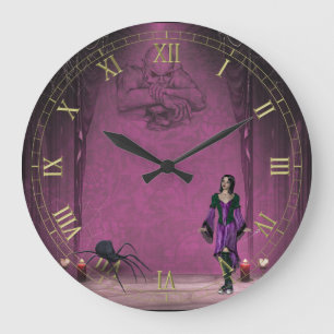 Goth Girl mit Spike Wall Uhr