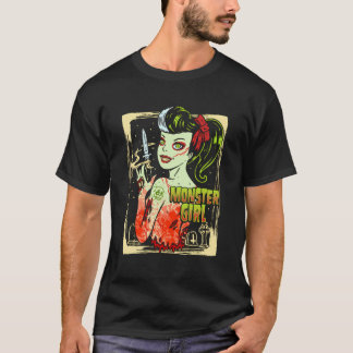Goth Girl Monster Pinup T-Shirt