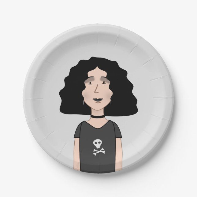 Goth Girl Pappteller (Vorderseite)