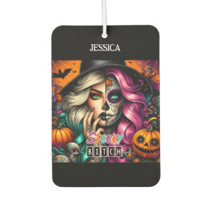 Goth Girl Personalisiert Name Halloween Autolufterfrischer