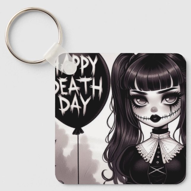 Goth Girl Schlüsselanhänger (Vorderseite)