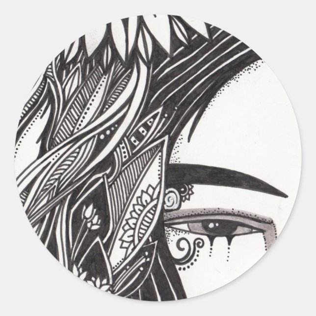 Goth Girl Stickers (Vorderseite)