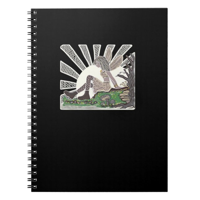 Goth Girl Whimsigoth Fairy Oversized Notizblock (Vorderseite)