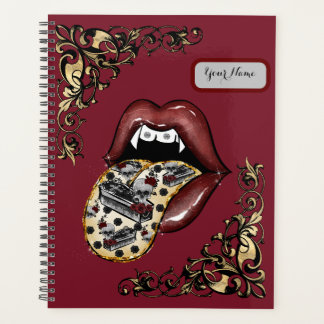 Goth Glam Tongue Out Planner Planer