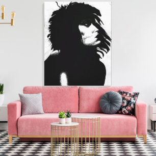 Goth Goddess Woman Portrait Iconic Fashion Art Leinwanddruck