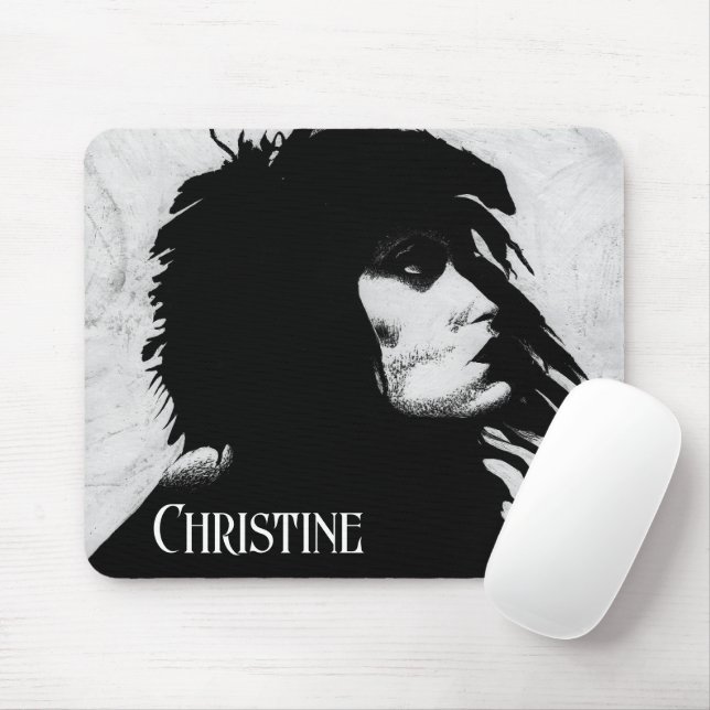 Goth Goddess Woman Portrait Iconic Fashion Art Mousepad (Mit Mouse)