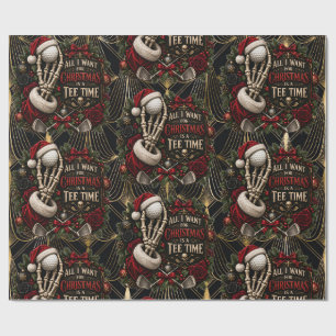 Goth Golf Weihnachten Gothic Golfer Feiertag Geschenkpapier