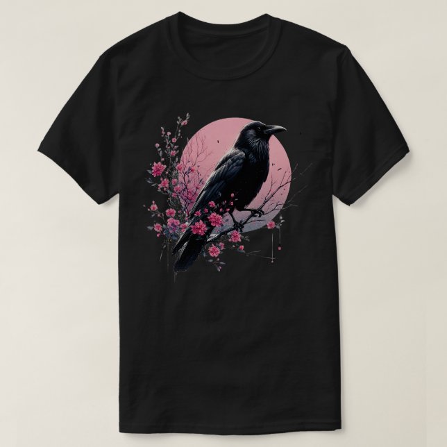 Goth Gothic Dark Spooky Raven Crow Witchy Tree Pur T-Shirt (Design vorne)