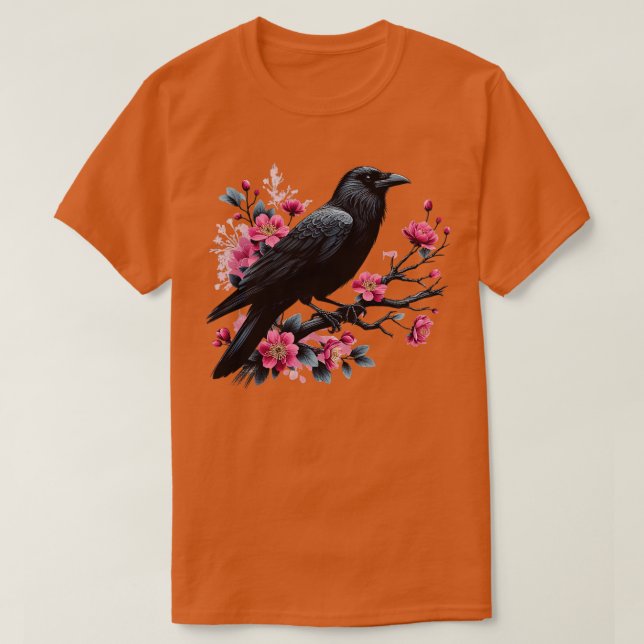 Goth Gothic Dark Spooky Raven Crow Witchy Tree Pur T-Shirt (Design vorne)