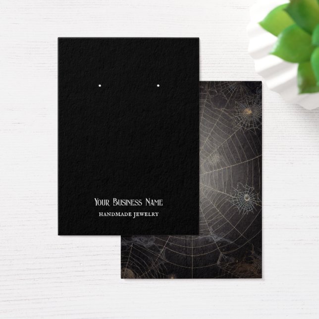 Goth Gothic Spiderweb Earring Display Card (Schreibtisch)
