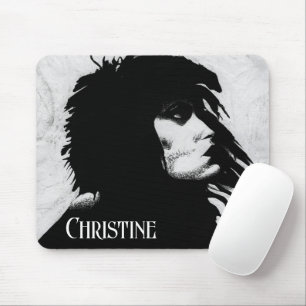 Goth Göttin Frau Porträt Ikonische Modekunst Mousepad