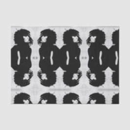 Goth Göttin Porträt Original Kunst Schwarz Weiß Seidenpapier