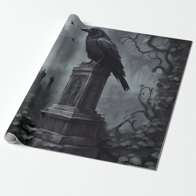 Goth Graveyard Theme Geschenkpapier (Ungerollt)