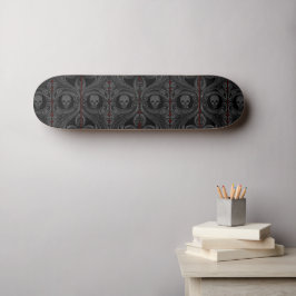 Goth Gray Ornament mit Skull Skateboard