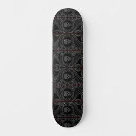 Goth Gray Ornament mit Skull Skateboard