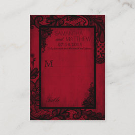 Goth Grunge Lace Wedding Platzkarten