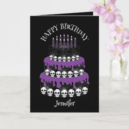 Goth Grunge Schädel Kuchen Alles Gute zum Geburtst Karte