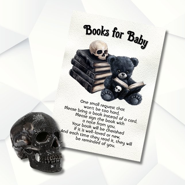 Goth Halloween Bücher für das Baby Einladung (Von Creator hochgeladen)