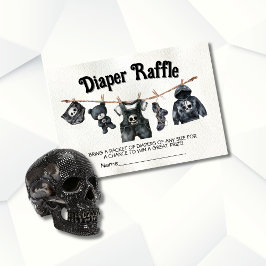 Goth Halloween Wäscheleine Skull Diaper Tombolen Einladung