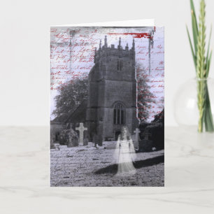Goth Haunted Cemetery Greeting Card Karte