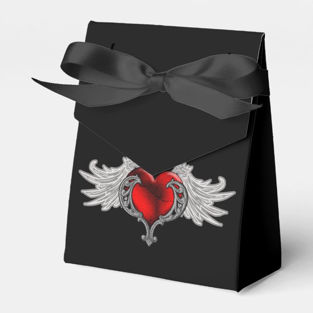Goth Heart mit Angel Wings Geschenkboxen Geschenkschachtel (Vorderseite)