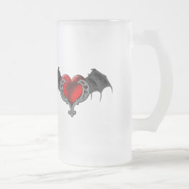 Goth Heart with Bat Wings Tasse