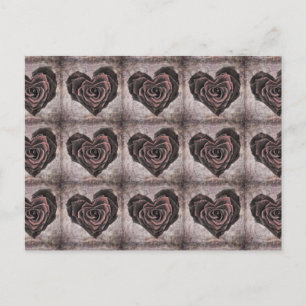 Goth-Herz-Rosen-Postkarte Postkarte