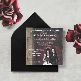 Goth Hochzeit Dunkle und Gotische Stimmung Einladung