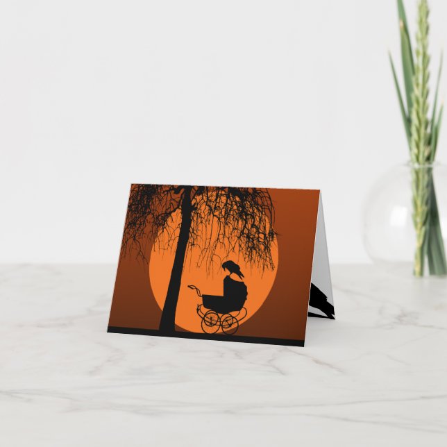 Goth-Horror Babyparty Dankeskarte (Vorderseite)