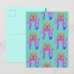 GOTH HORROR CAT DRAMA, JEMAND BEWEGTE LITTERBOX POSTKARTE