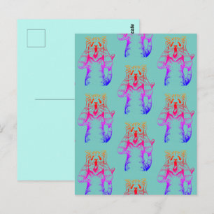 GOTH HORROR CAT DRAMA, JEMAND BEWEGTE LITTERBOX POSTKARTE