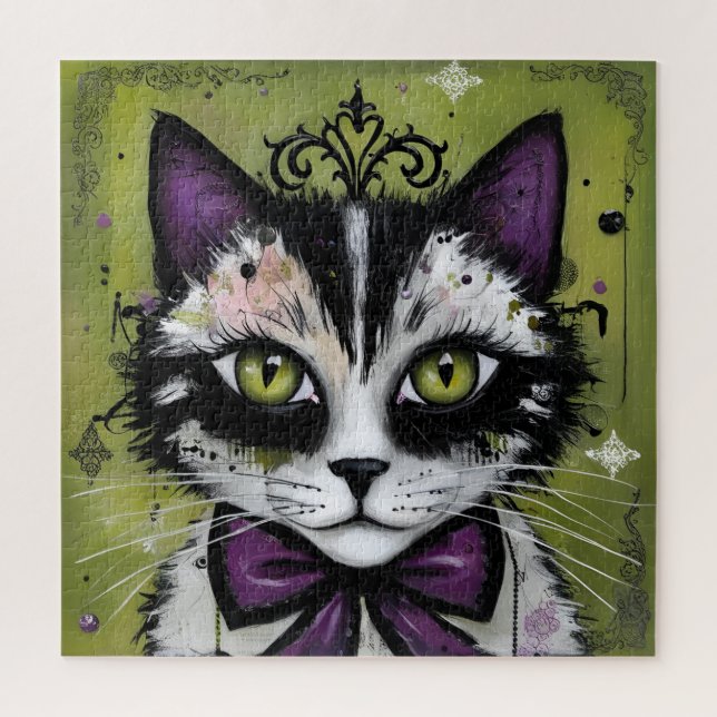 Goth-Katze Puzzle (Vertikal)