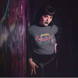 Goth-Königin Floral Grafik T-Shirt