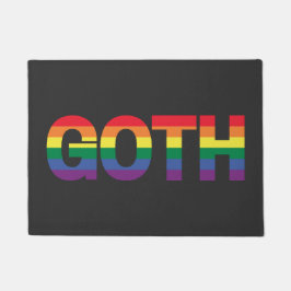 Goth LGBTQ+ Regenbogen Fußmatte