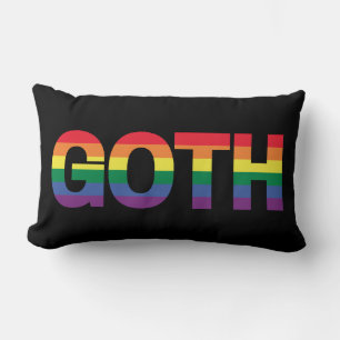 Goth LGBTQ+ Regenbogen Lendenkissen