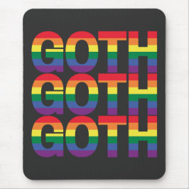 Goth LGBTQ+ Regenbogen Mousepad