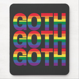 Goth LGBTQ+ Regenbogen Mousepad