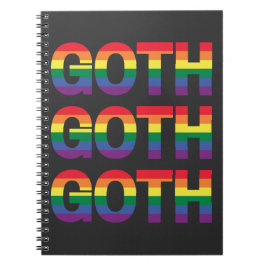 Goth LGBTQ+ Regenbogen Notizblock