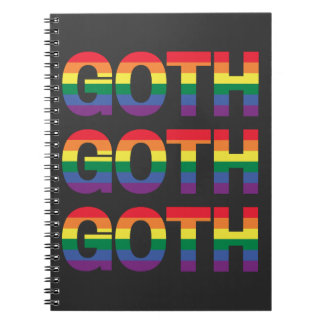 Goth LGBTQ+ Regenbogen Notizblock
