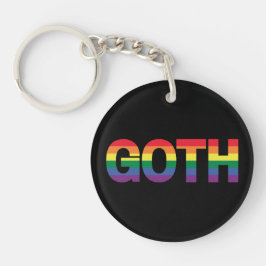 Goth LGBTQ+ Regenbogen Schlüsselanhänger